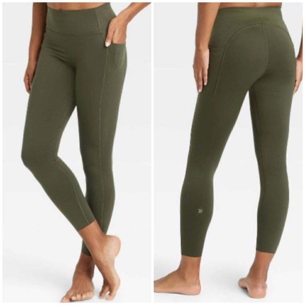 All In Motion Flex High-Rise 7/8 Pocket Leggings (Green) - XL